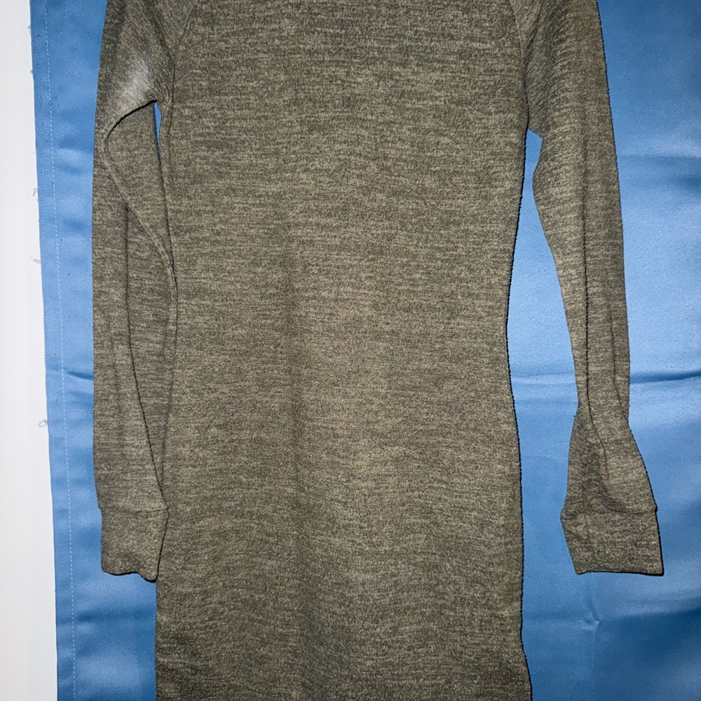 Stella Tweed Olive Long Sleeve Dress